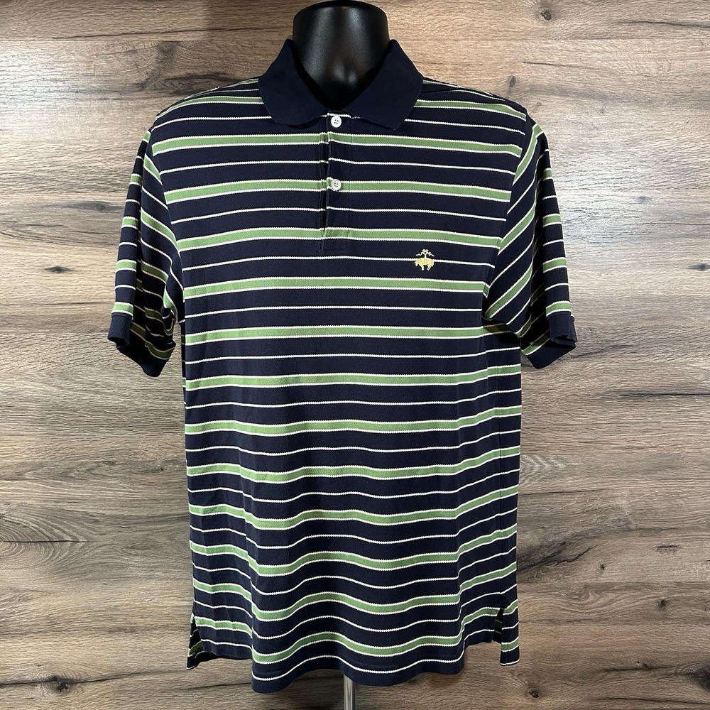 Brooks Brothers Supima Cotton Pique Polo Shirt Logo Mens Medium